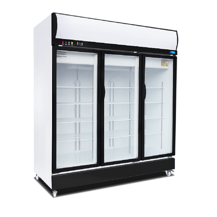 LY1500BBF-HB 3 Door Display Freezer (Black frame)