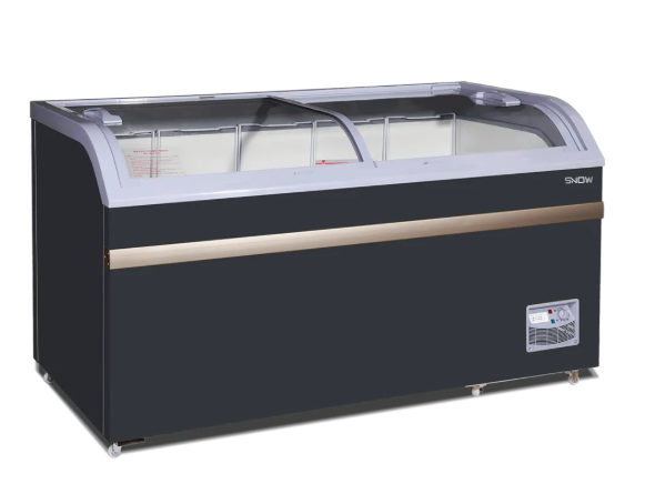 SD500BY Manual Defrost Island Freezer (Curve Sldiing Glass Freezer)